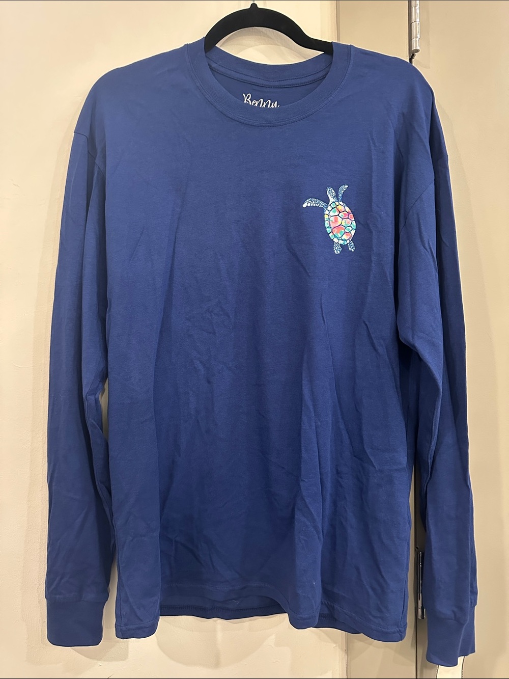 NWT Blue Long-Sleeve Tee “Seas the Day”